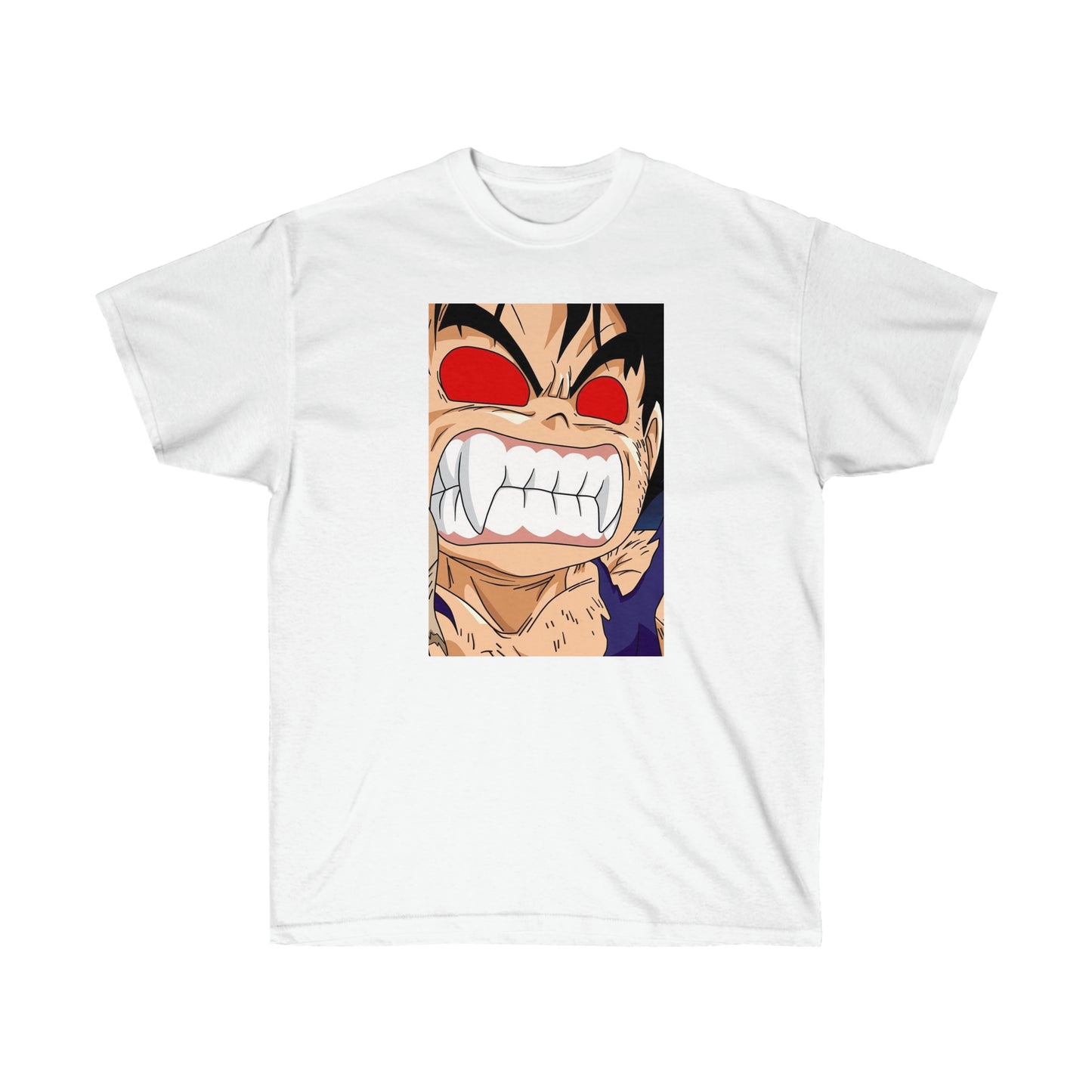 tshirt dragon ball blanc goku transformation singe