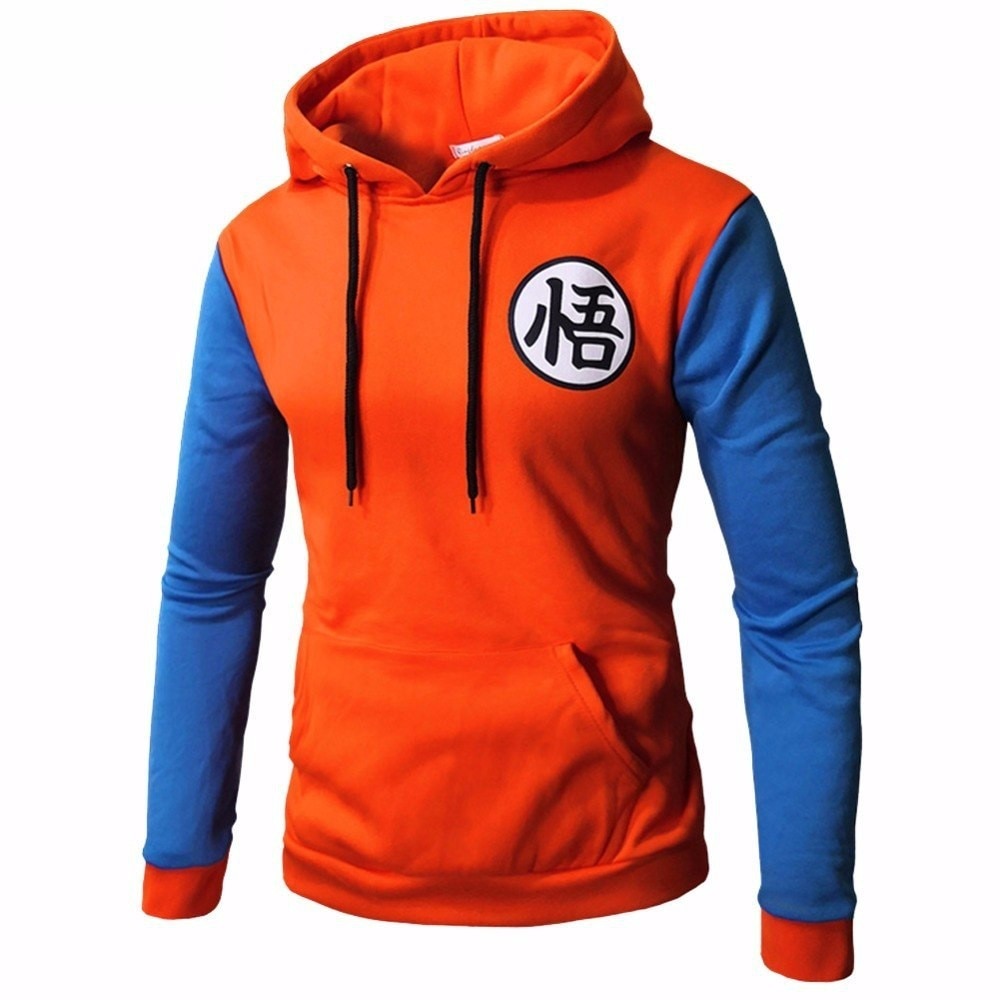 sweatshirt goku orange avec logo