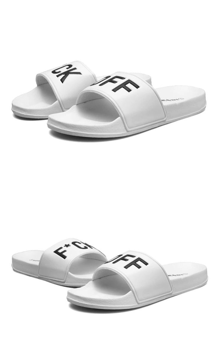 CLAQUETTE FUCK OFF BLANC