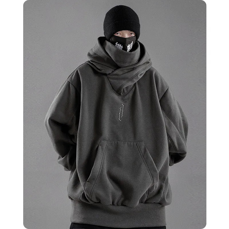 Sweatshirt Capuche Techwear gris