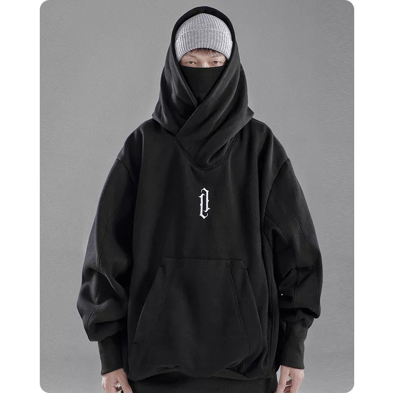 Sweatshirt Capuche Techwear noir