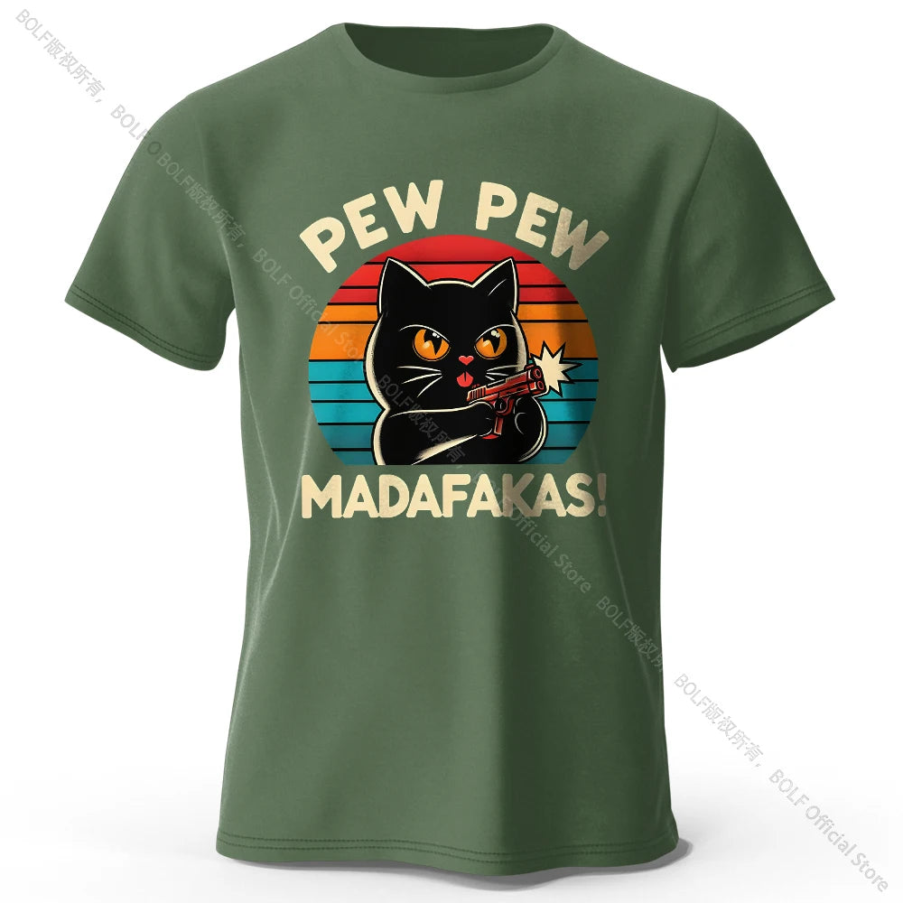 T-Shirt Cat Pew Pew