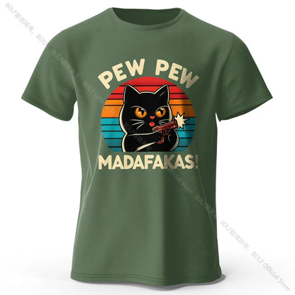 T-Shirt Cat Pew Pew