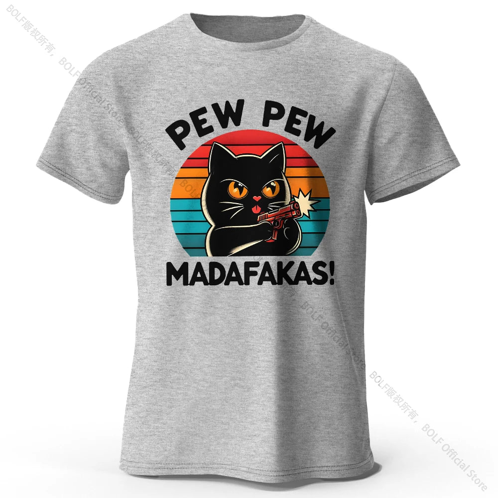 T-Shirt Cat Pew Pew