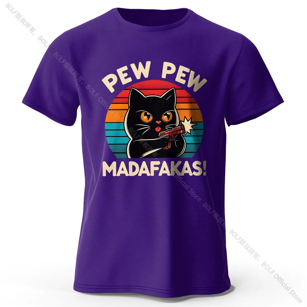T-Shirt Cat Pew Pew