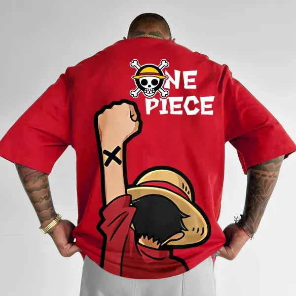 t-shirt one piece rouge