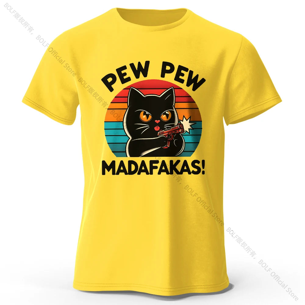 T-Shirt Cat Pew Pew