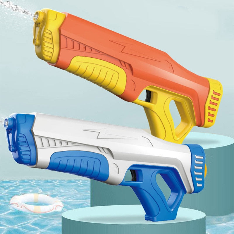 pistolets eau puissant orange et bleu
