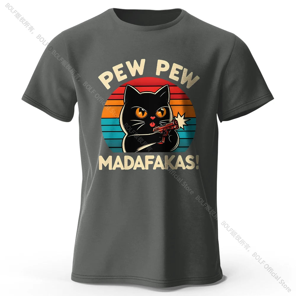 T-Shirt Cat Pew Pew