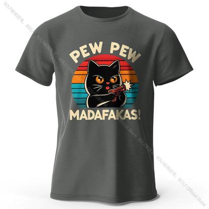T-Shirt Cat Pew Pew