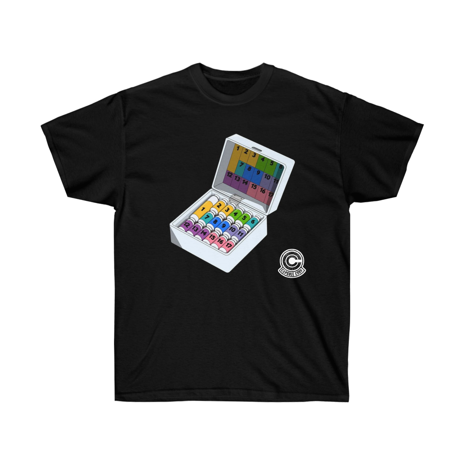 tshirt dragon ball capsule corp noir