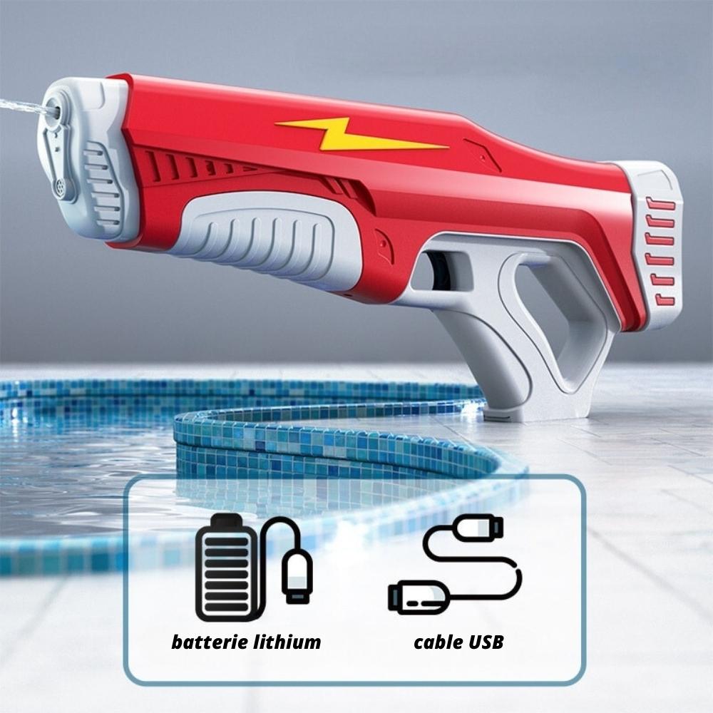Pistolet a Eau Electrique 450ML- 8-10M, Recharge automatique en 15s, Batterie 7.4V, Jouet d'été rechargeable pour Enfants et - Jeux - Jouets Pistolet a Eau Electrique 450ML- 8-10M, Recharge automatique en 15s, Batterie 7.4V, Jouet d'été rechargeable pour Enfants et - Jeux - Jouets