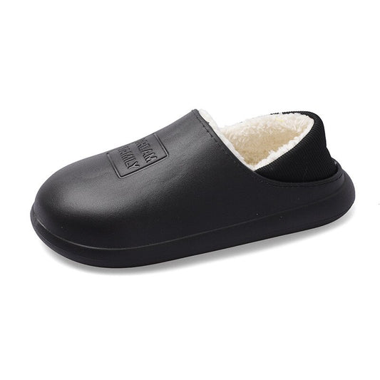 Claquettes Fourrure Flexible noir
