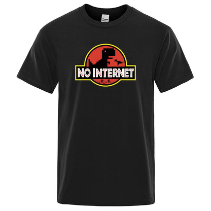 T-Shirt No Internet noir