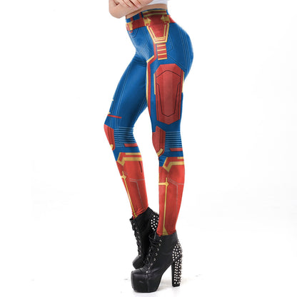 VIP FASHION 2019 New Arrival Leggings Women 3D Captain Super Hero Printed Movie Legging Workout Fitness Plus Size Legins - iONiQ SHOP