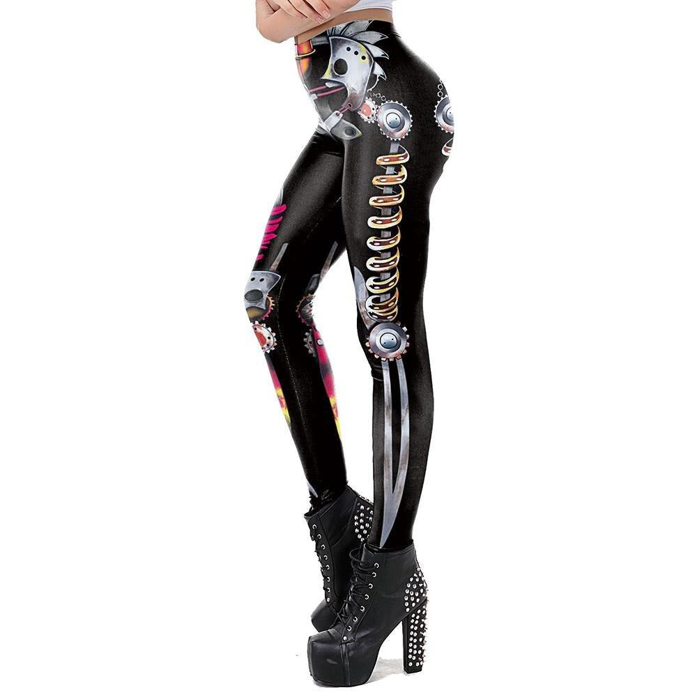 VIP FASHION 2020 New Adult 3D Steampunk Skeleton Leggins Adventure Halloween Party Printed Women Leggings - iONiQ SHOP