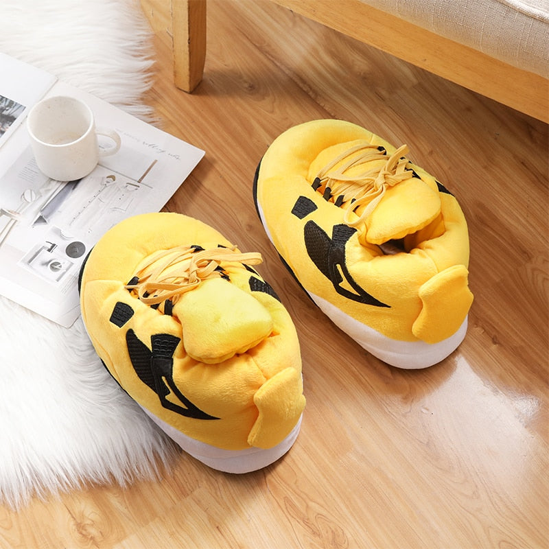 chaussons sneakers jaune