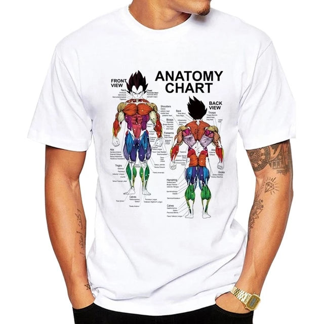 T-Shirt Dragon Ball Fitness Vegeta Anatomy