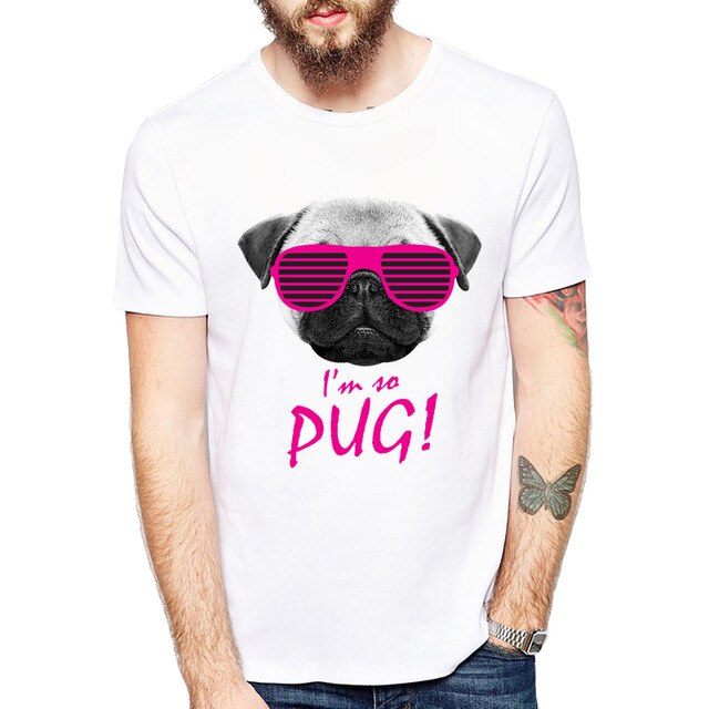 T-Shirt Funny Pug Dog | Chien Lunettes - iONiQ SHOP