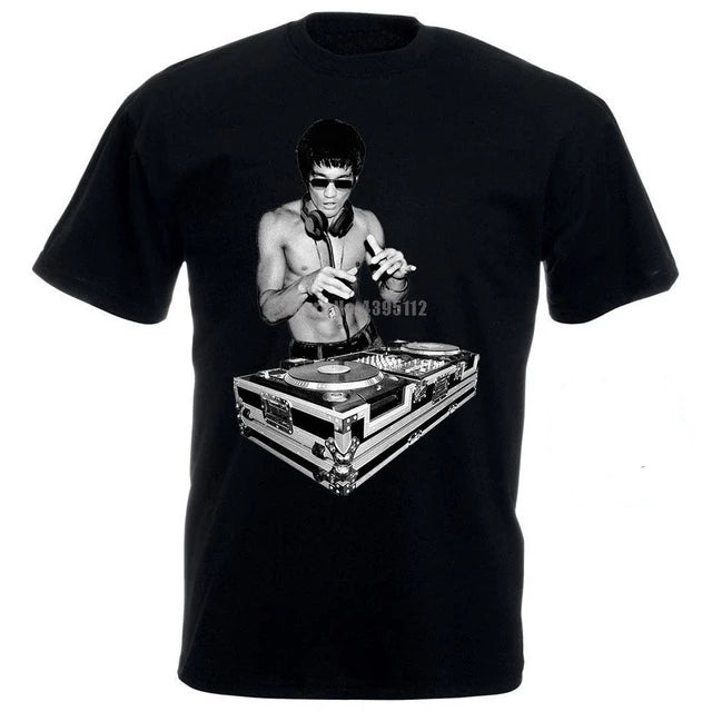 T-Shirt DJ Bruce Lee noir