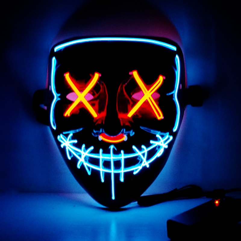 Masque LED Halloween BiColors - Glowing Mask LED | IONIQ SHOP - iONiQ SHOP