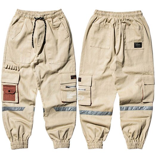 pantalon cargo streetwear beige