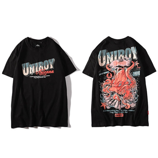 STREET WEAR T-SHIRT OCTOPUS | JAPAN URBAN WEAR - iONiQ SHOP