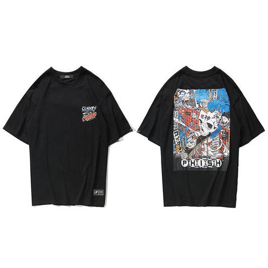 Street Wear T-Shirt Skull Assembly | Japan Urban Wear - iONiQ SHOP