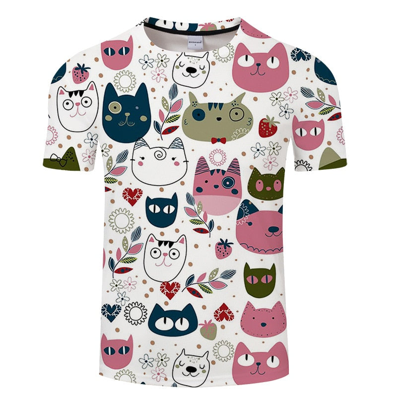 T-Shirt Cartoon Kitty Cats | Chat Dessin - iONiQ SHOP