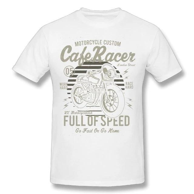 T-Shirt Cafe Racer blanc