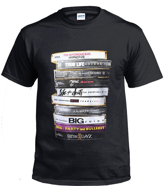 Tee Shirt Biggie 2Pac Tapes K7