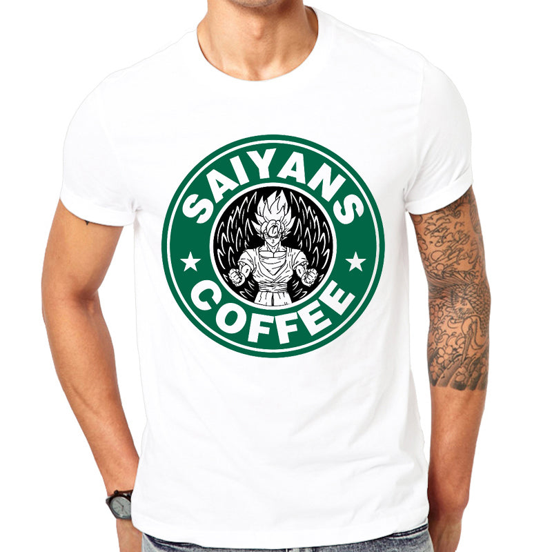 T-Shirt Dragon Ball Z Saiyans Coffee - iONiQ SHOP