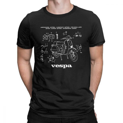 T-Shirt Vespa Parts Motorcycle - iONiQ SHOP