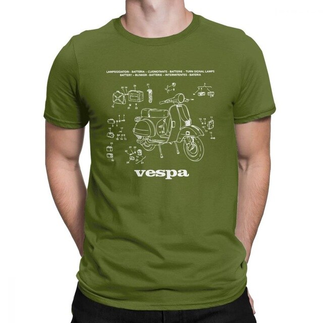 T-Shirt Vespa Parts Motorcycle - iONiQ SHOP