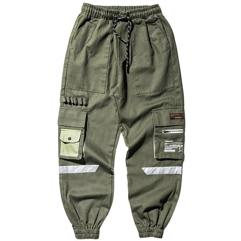 pantalon cargo streetwear vert