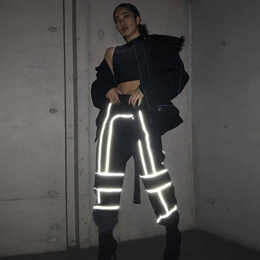 Street Wear Glowing Lady - Ensemble Reflechissant Femme |  Japan Urban Wear