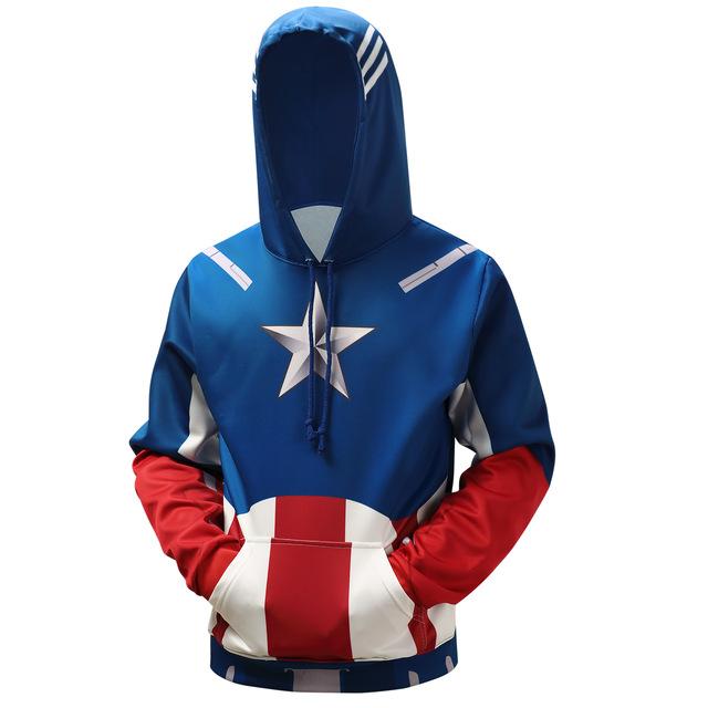 Sweat Streetwear Captain America avec Capuche