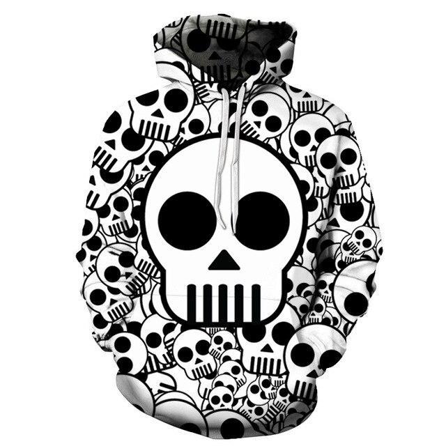 Sweat Streetwear Big Skull avec Capuche
