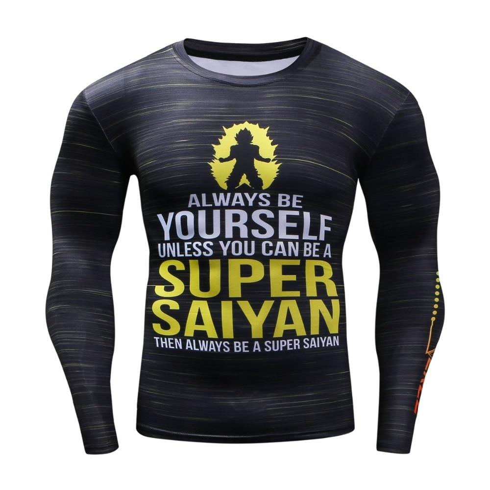 T-Shirt Compression Dragon Ball Z Musculation Super Saiyan