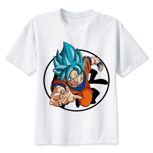 T-Shirt Dragon Ball Super Goku Bleu