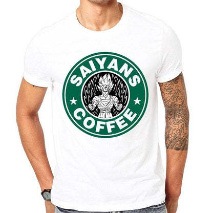 T-Shirt Dragon Ball Z Saiyans Coffee